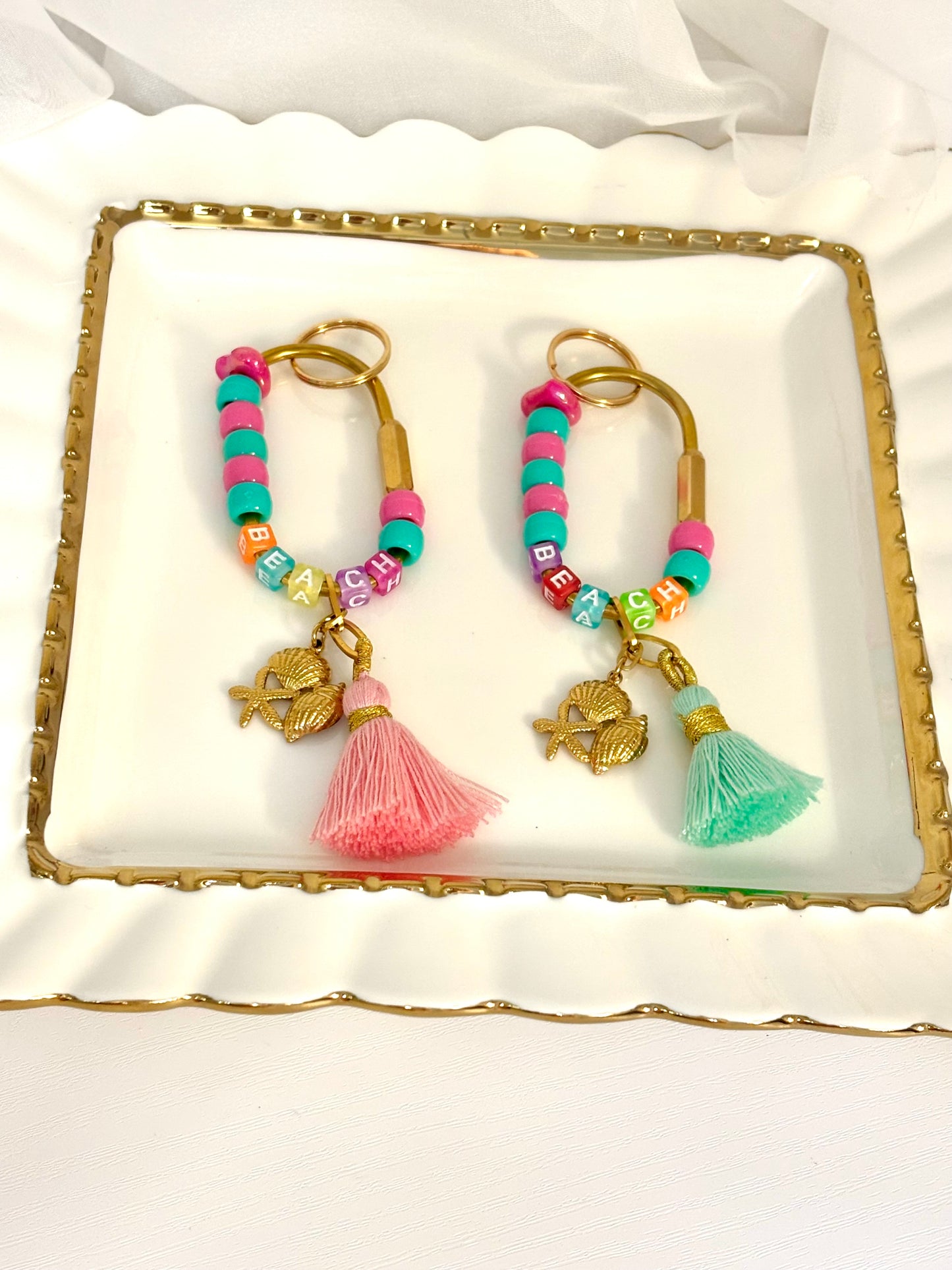 BEACH Keychain & Bag Charm